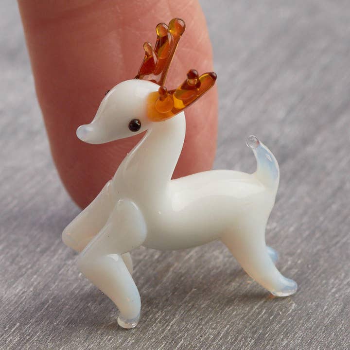 Factory Direct Craft - Wholesale Decorative Tabletop Object - Mini Hand-Blown Glass Deer Figurine1