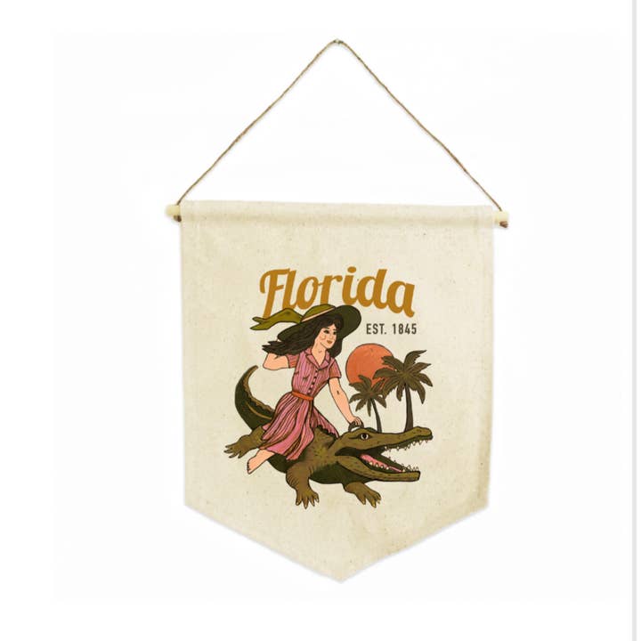 The Joy Co. - Wholesale Banner - Florida Gator Girl banner Pennant