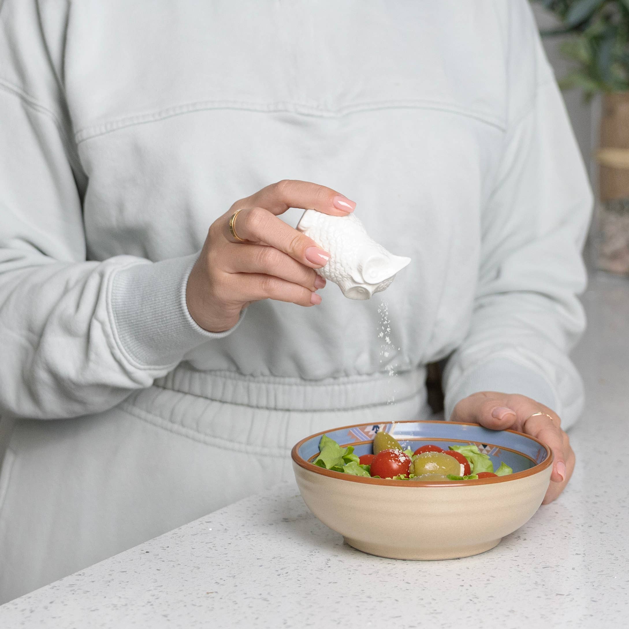 Fox Run Brands - Vente Ensembles salière et poivrière - Ensemble de 2 mini hiboux en céramique pour sel et poivre Fox Run3