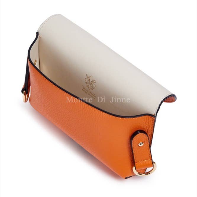 MONTTE DI JINNE - Vente Sac à bandoulière – femme - Petit sac bandoulière en cuir italien avec large sangle épaisse21