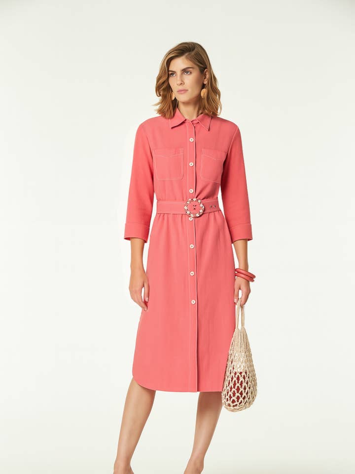 Citron97 Linen Viscose Dress for wholesale by OKY