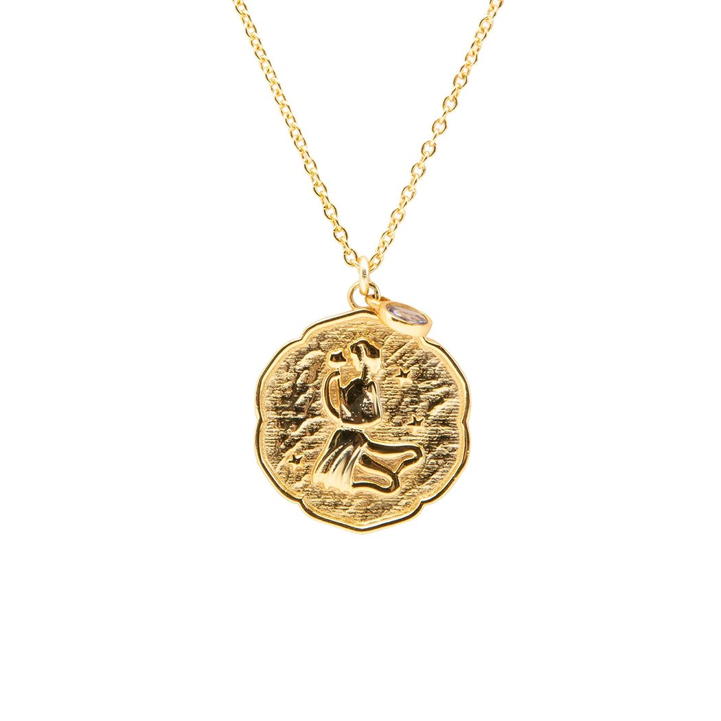 Shastra Home - Wholesale Pendant/Charm Necklace - Virgo Necklace With Birth Stone Charm2