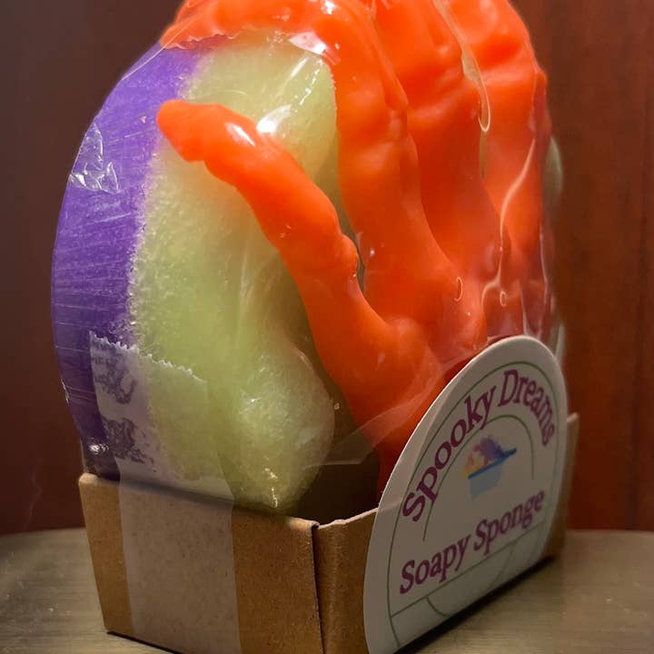 Ideal Soaps - Wholesale Bath Pouf/Sponge - Soapy Sponge Spooky Dreams5