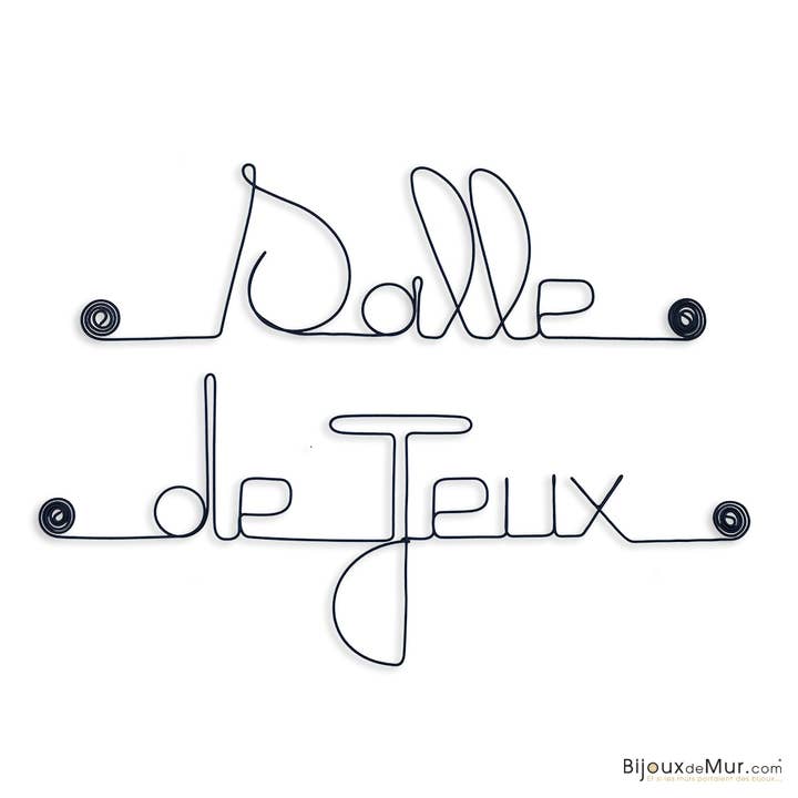 Decorazione della porta «sala giochi» per la vendita all'ingrosso da parte di Bijoux de Mur