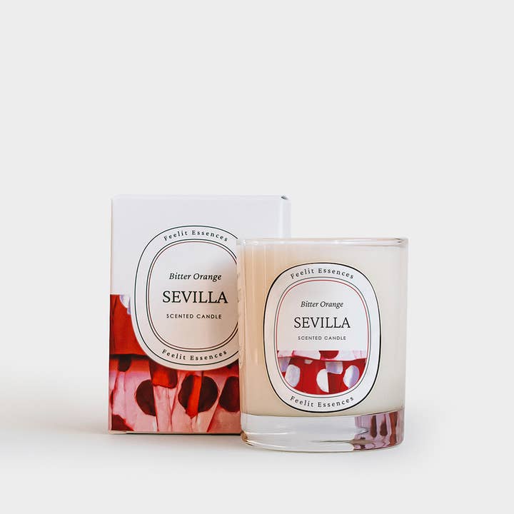 FEELIT-ESSENCES - Venta al por mayor Velas en tarros - Vela aromática de soja. Naranja amarga. Colección Sevilla
