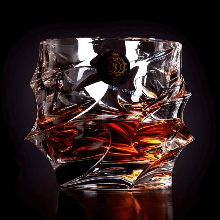 TsukiGlass - Wholesale Cocktail/Liquor Glass - Set of 4 Storm Japanese Crystal Whisky Glass