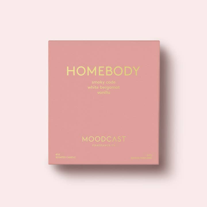 Moodcast Fragrance Co. - Wholesale Jar/Filled Candle - Coconut Wax Candle - Persona - Homebody - 8 oz Glass Jar