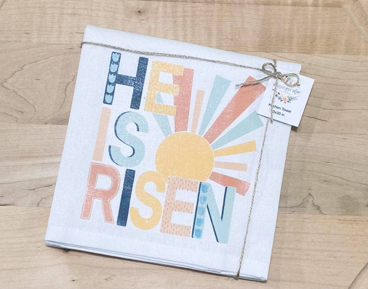 Mississippi Mae Monograms - Wholesale Tea Towel - Risen Kitchen Towel1