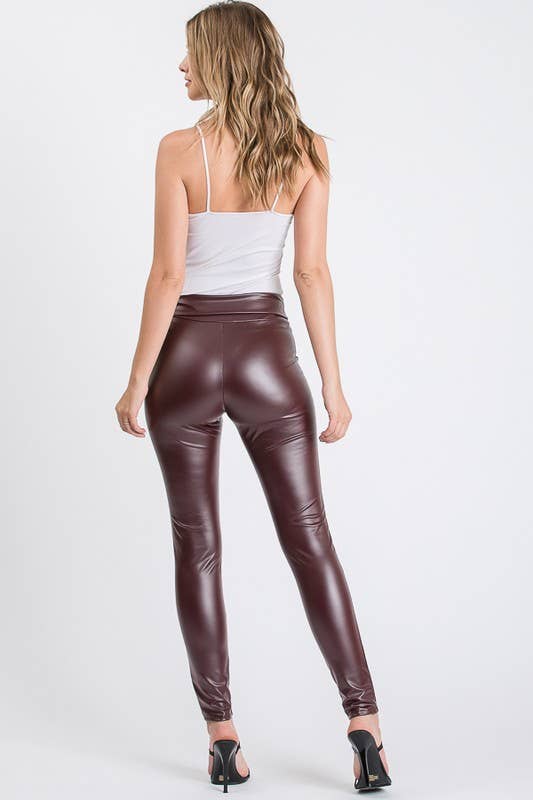 HEIMISH - Wholesale Fashion Leggings - Women's - SP1060-10 FAUX LEATHER SLIM FIT LEGGINGS6