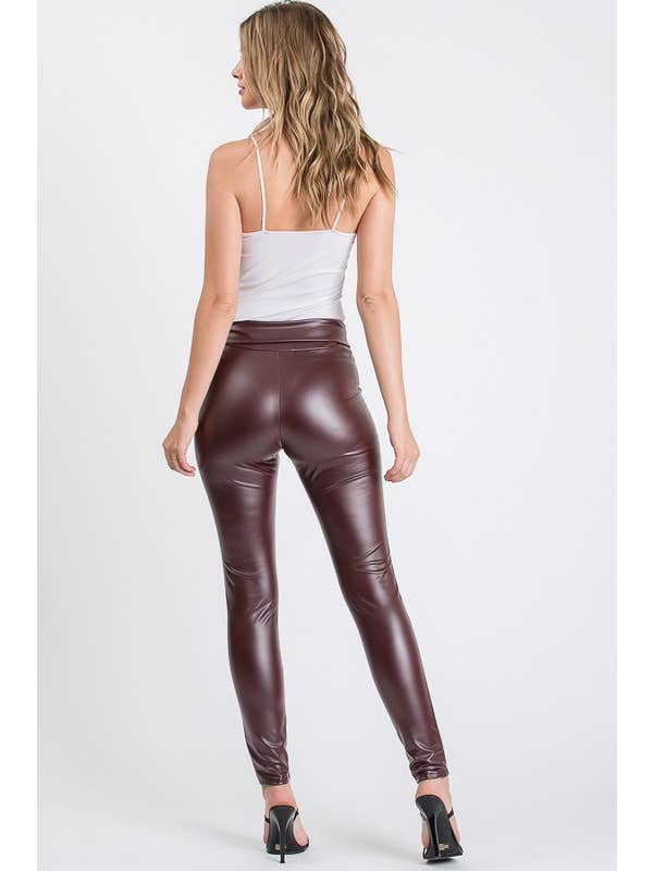 HEIMISH - Wholesale Fashion Leggings - Women's - SP1060-10 FAUX LEATHER SLIM FIT LEGGINGS6