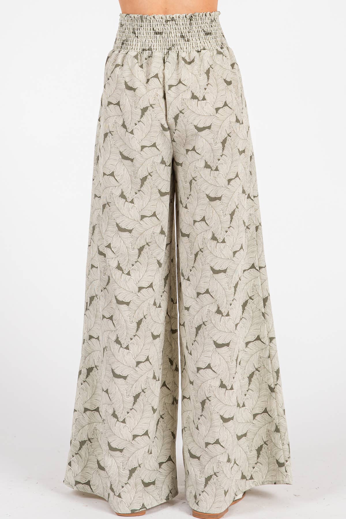 Final Touch – wholesale Pants – Women's – Waist Smocked Wide Leg Pants - VNP70263B72