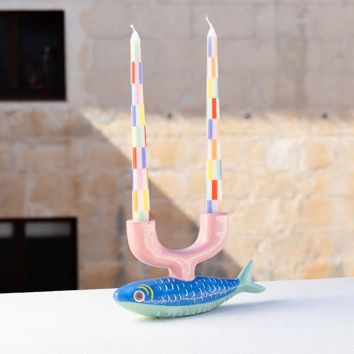 Talking Tables UK - Wholesale Candle Holder - Fish Ceramic Candle Holder | Spring | Summer |
