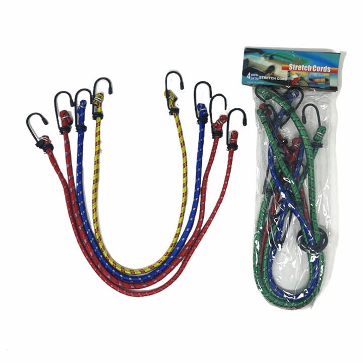 Tsyware - Wholesale Cord - 2 Feet Bungee Cords, Bungie Cord with Hook Assorted Colors