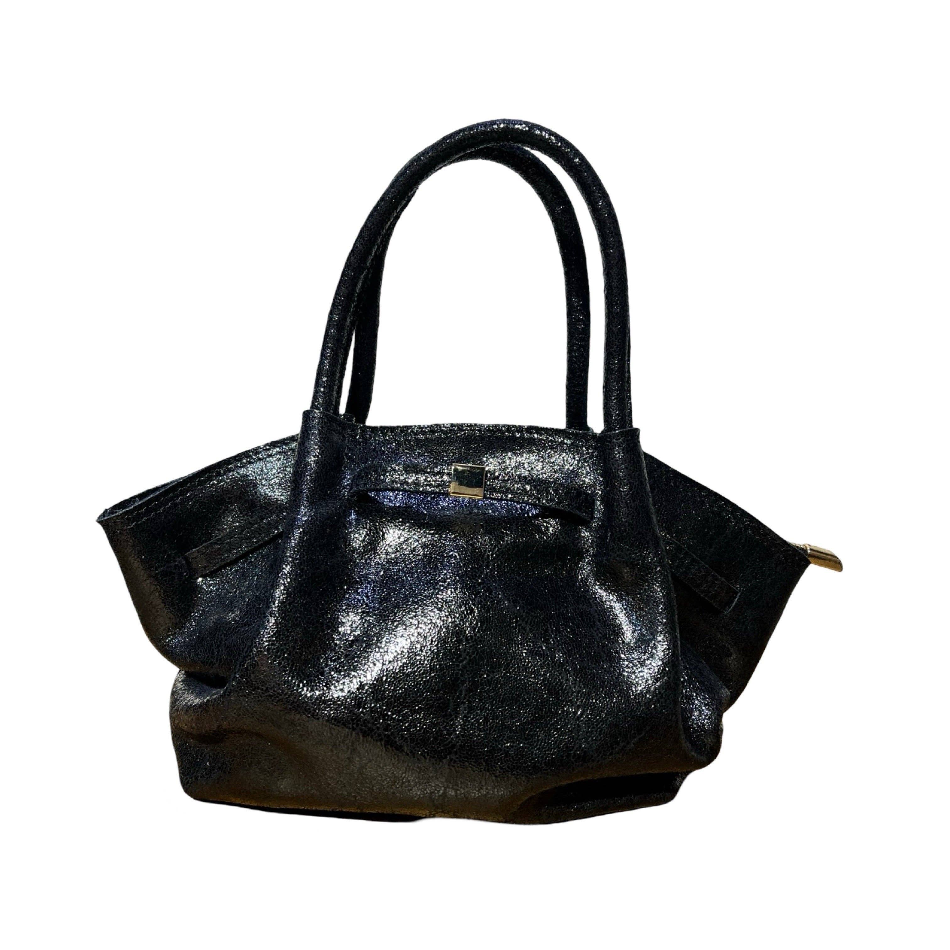 Louisa lee – Mala com alça superior – Mulher por atacado – MALA DE MÃO EM COURO ESCOVADO PEQUENA JANNET0