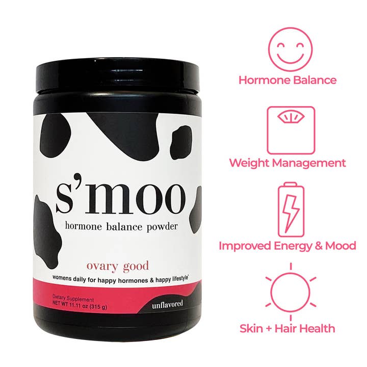 S'moo - PCOS + Hormone Balance Supplements - Vente Supplément oral/vitamine - Ovary Good - Poudre non aromatisée pour l'équilibre hormonal4