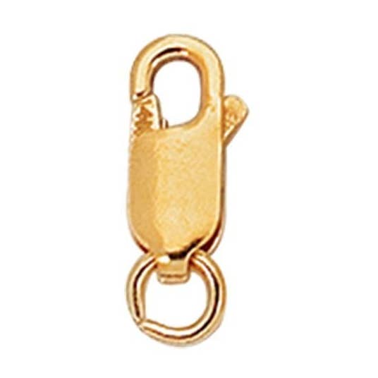 Chiusura a moschettone lucida in oro giallo 14 carati da 11,0 mm per la vendita all'ingrosso da parte di The Diamond Deal