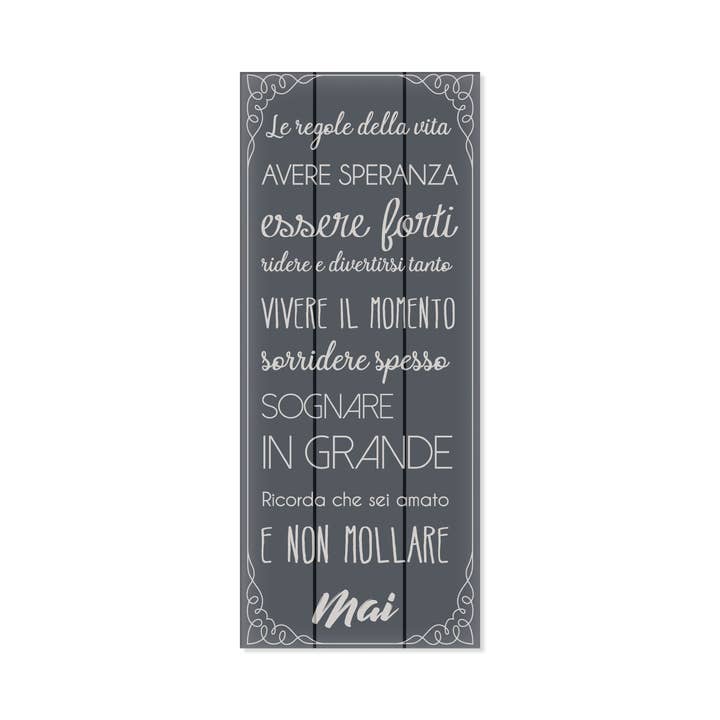 Targa Arredo - Regole Vita per la vendita all'ingrosso da parte di Dekori