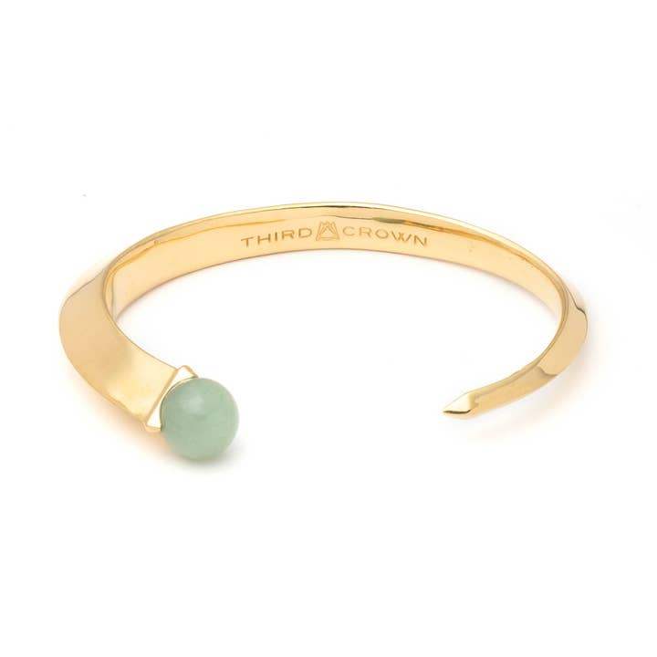 BIZOTE CUFF GREEN AVENTURINE for wholesale by Third Crown