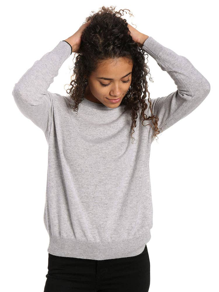 Noble Mount - Wholesale Knit Sweater - Women's - Zainuno Moizni Women's 100% Cashmere Classic Crew Neck Sweater18