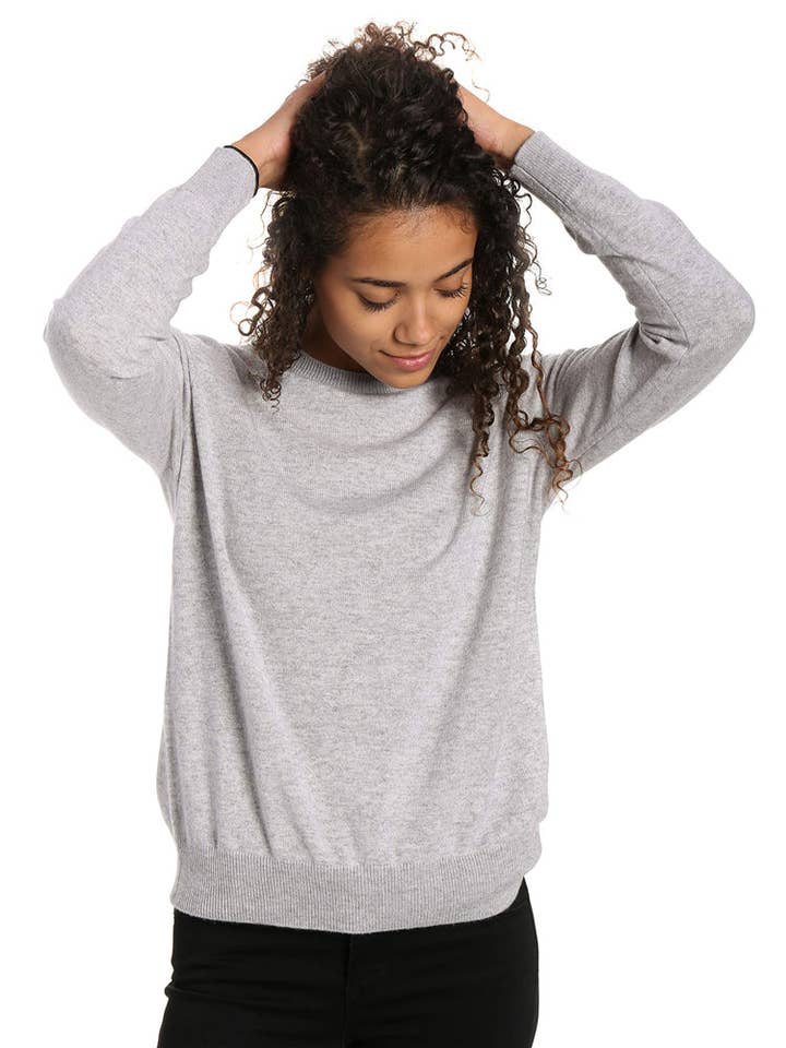 Noble Mount - Wholesale Knit Sweater - Women's - Zainuno Moizni Women's 100% Cashmere Classic Crew Neck Sweater18