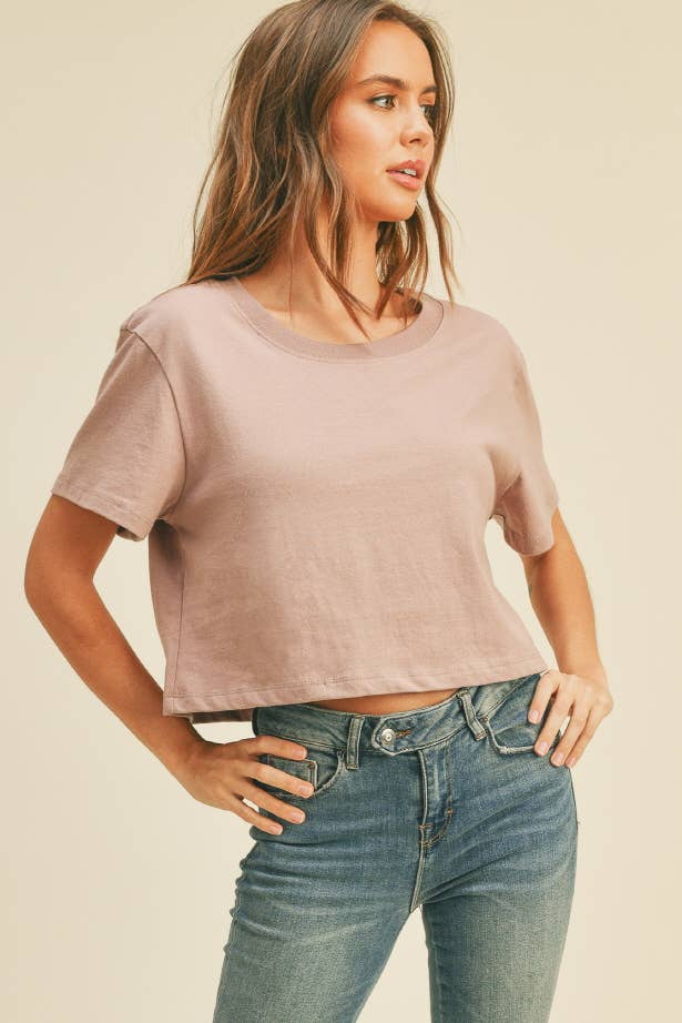 Honestee - Wholesale T-Shirt - Women's - Blank Short Cropped T-Shirt0