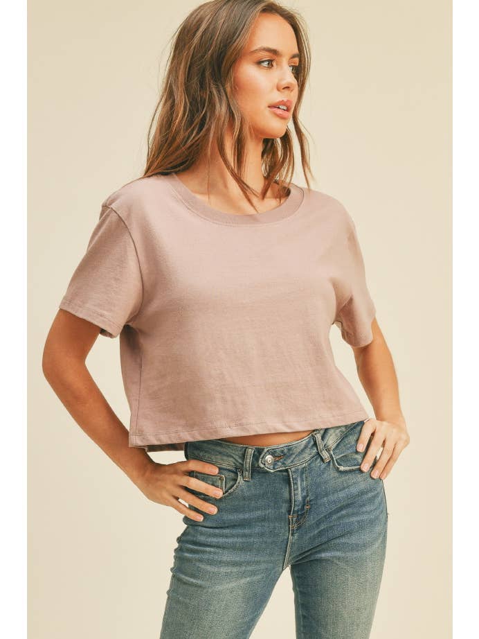 Honestee - Wholesale T-Shirt - Women's - Blank Short Cropped T-Shirt