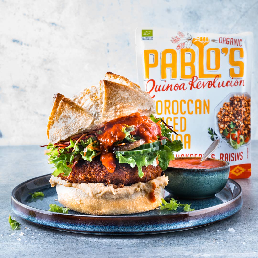 pablo's quinoa revolución - Wholesale Rice - Pablo's Moroccan Spiced Quinoa with Chickpeas & Raisins2