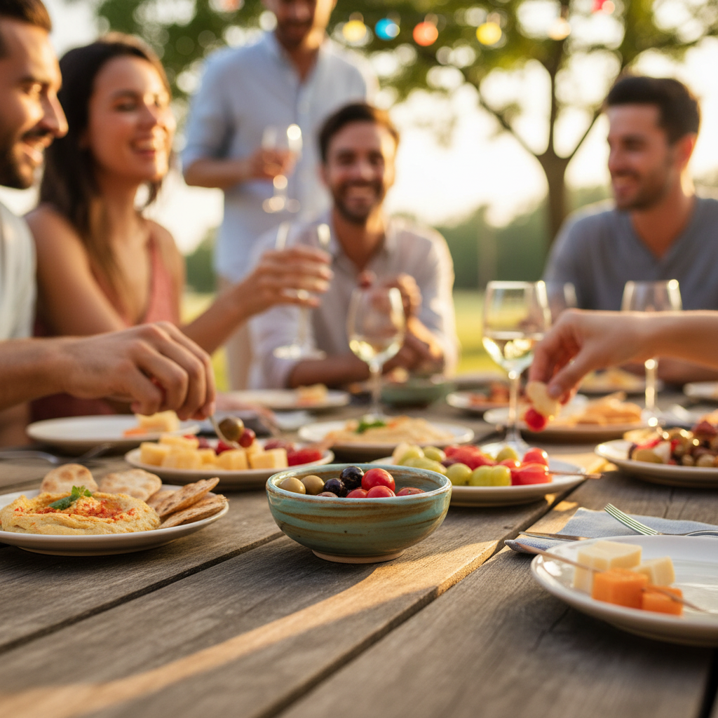 Kadra Kitchenware – Großhandel Schüssel – Vikko Stoneware Palm Mini-Schale mit hellblauem, braunem Rand 32
