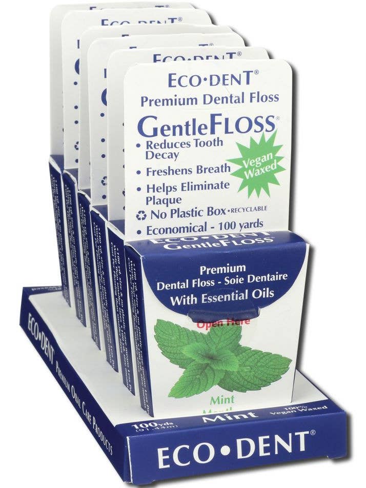GentleFloss® Premium Dental Floss, Mint 100 Yards with Tray for wholesale by Eco-dent