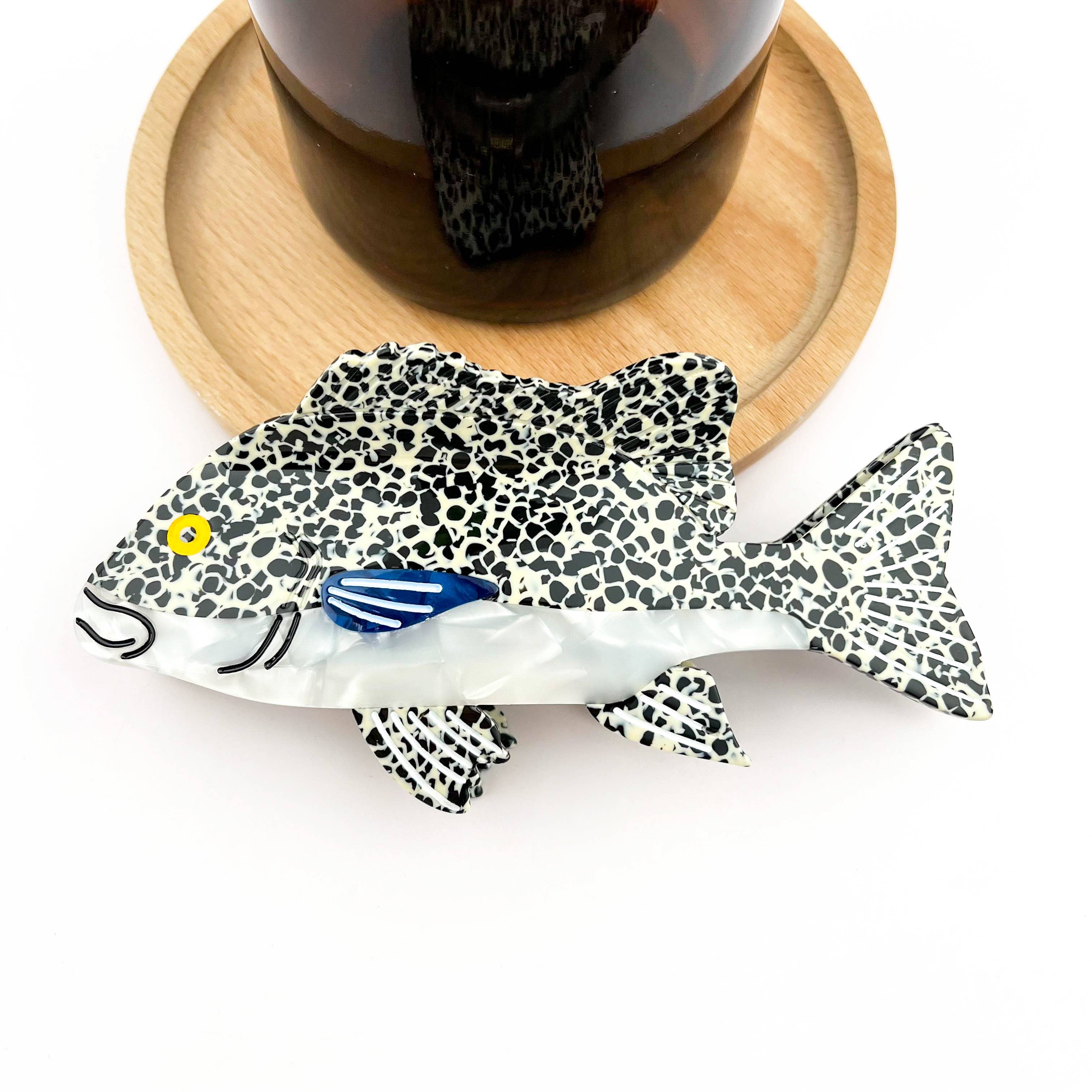 TheDivaSoap - Vente Pince à cheveux – femme - Pince à cheveux griffe Mérou, collection Poisson1