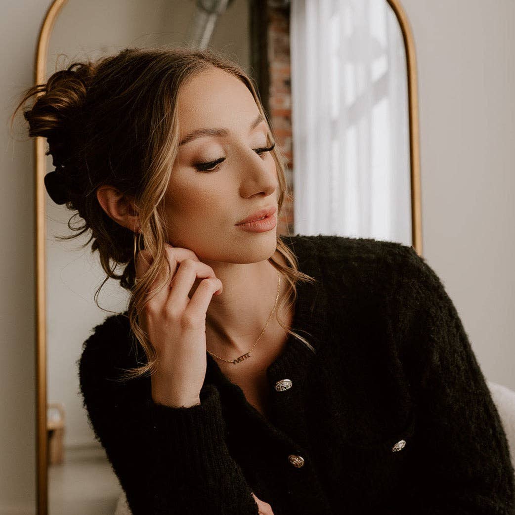 The Sis Kiss - Wholesale Pendant/Charm Necklace - Custom Cherish Mini Paperclip Chain Necklace - Water Resistant4