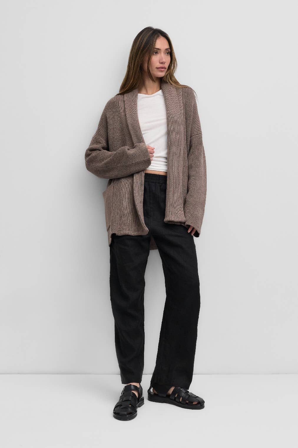 MOD REF - Vente Cardigan – femme - Le Cardigan Lynn | Cardigan à Col Châle Oversize4
