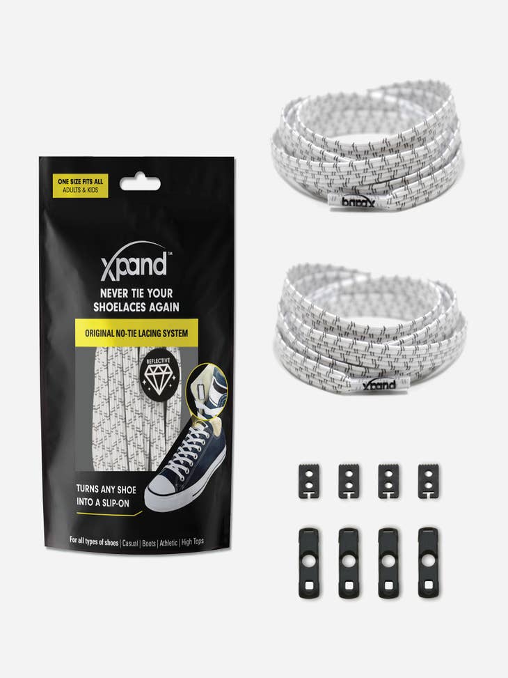 Xpand No Tie Shoelaces System with Elastic Laces - One Size Fits All Adult  and Kids Shoes