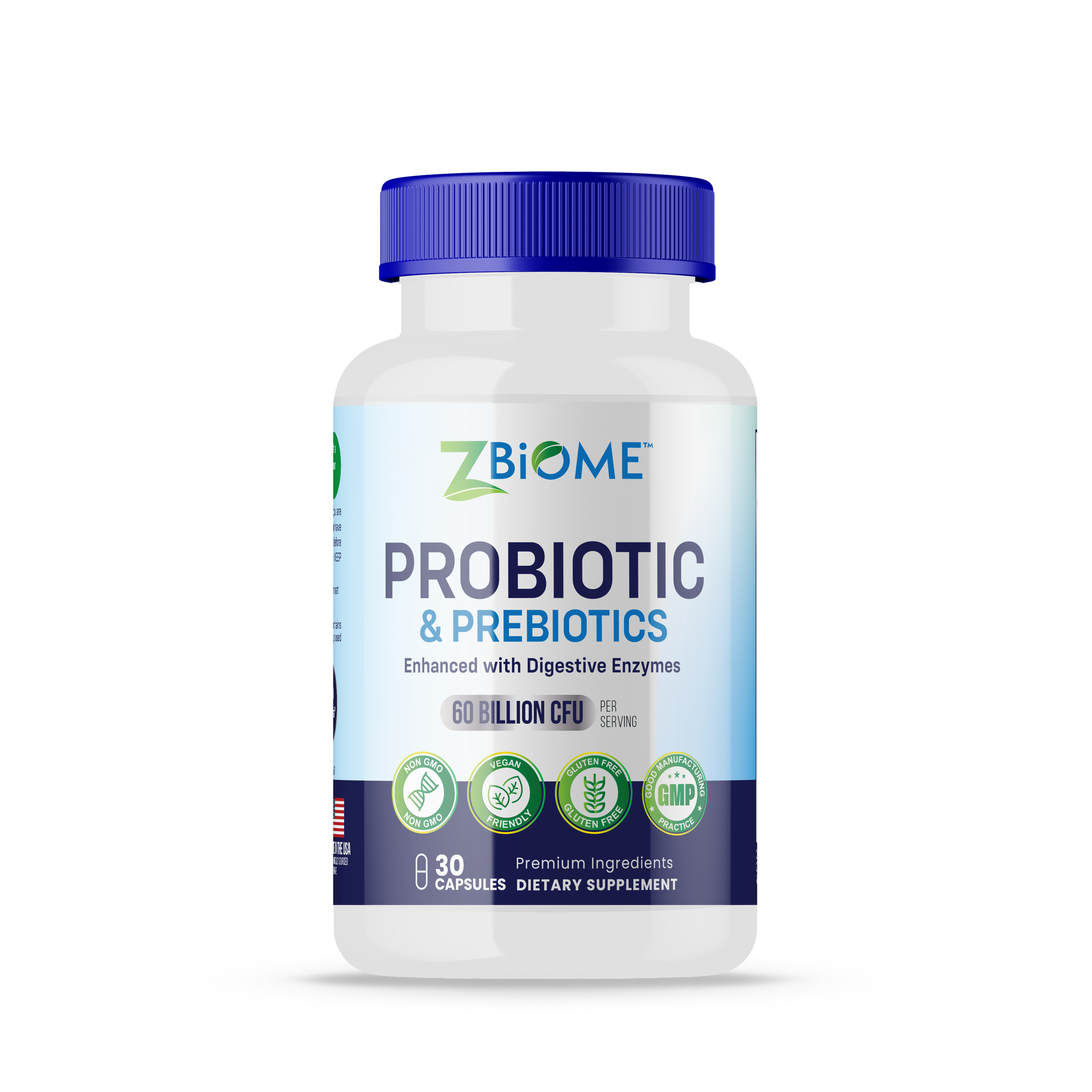 ZBIOME™ - Wholesale Oral Supplement/Vitamin - Probiotics + Prebiotics Supplement - 60 Billion CFU 30 days0