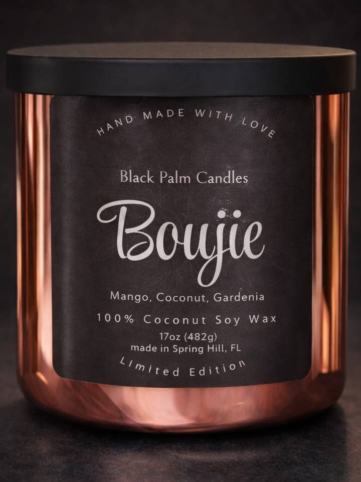 Boujie for wholesale by Black Palm Candles
