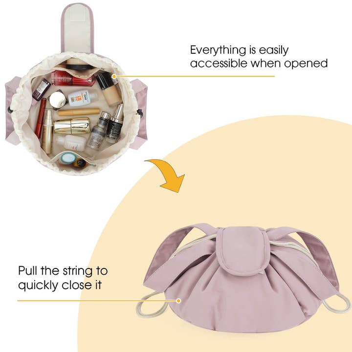 wandf - Wholesale Makeup/Cosmetic Bag - Barrel Drawstring Makeup Bag Large Cosmetic Toiletry Bags20