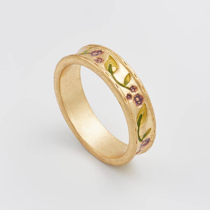 Fable England – wholesale Band/stacked ring – Blackberry Bramble Gold Ring0