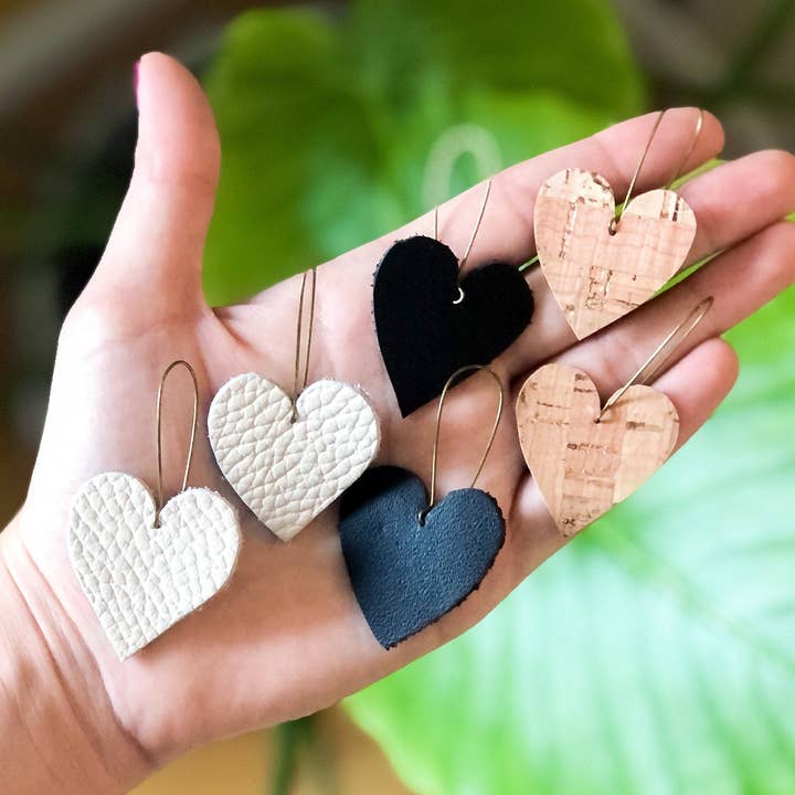 Happy Heart Dangles collab with The Minimal Mom for wholesale by Empowered Goods