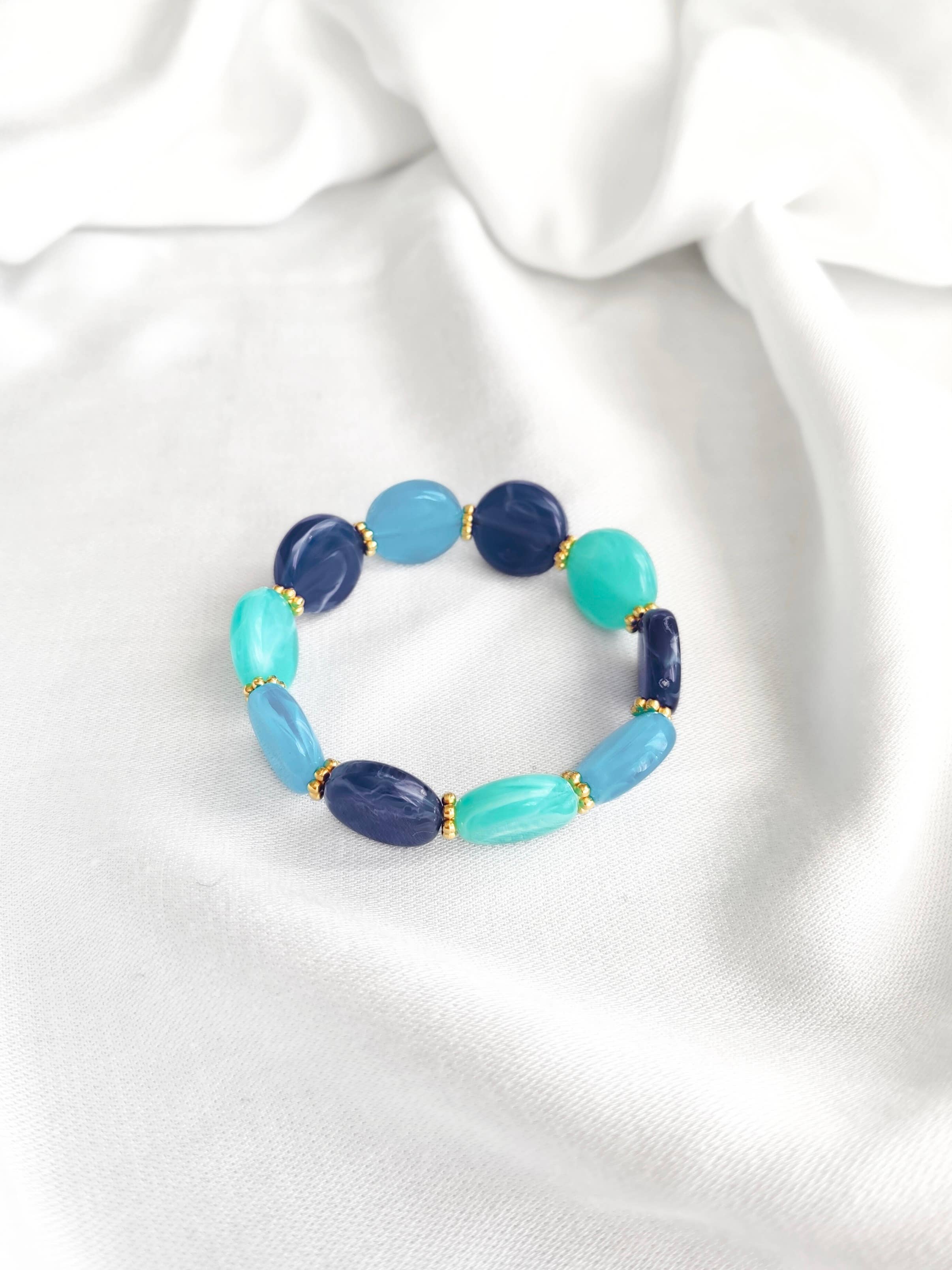 L'Atelier d'Artémis - Vente Bracelet de perles - Bracelet élastique ROMY9