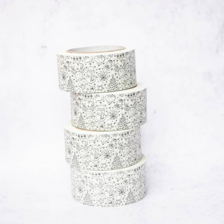 12er-Pack festliches Papierband | Verpackungsband — 50 mm für den Großhandel von Tape It Shut