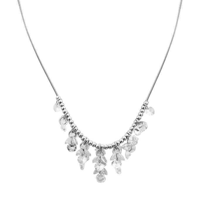 NECKLACE WITH CRYSTAL PENDANTS - YNK241104A329 for wholesale by AMORINO SRL
