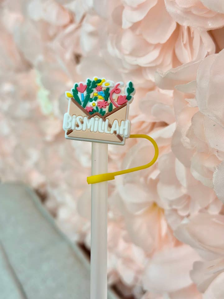 Bismillah flowers 10mm Straw topper for wholesale by Nour Emporium