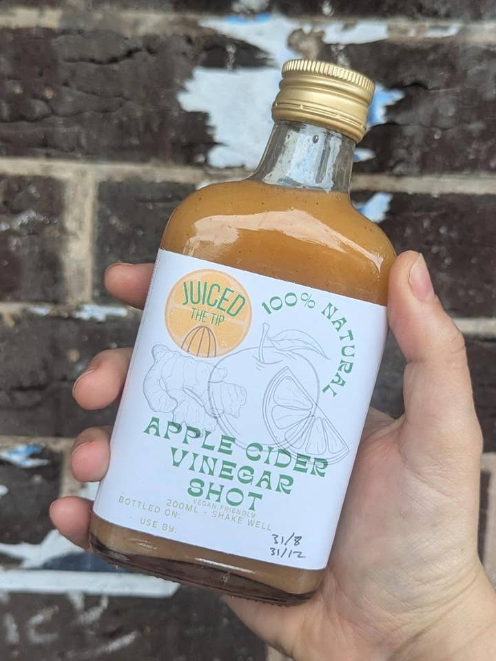 Apple Cider Vinegar Shot - ACV & Ginger - Health Shot 200ml for wholesale by Juiced the Tip