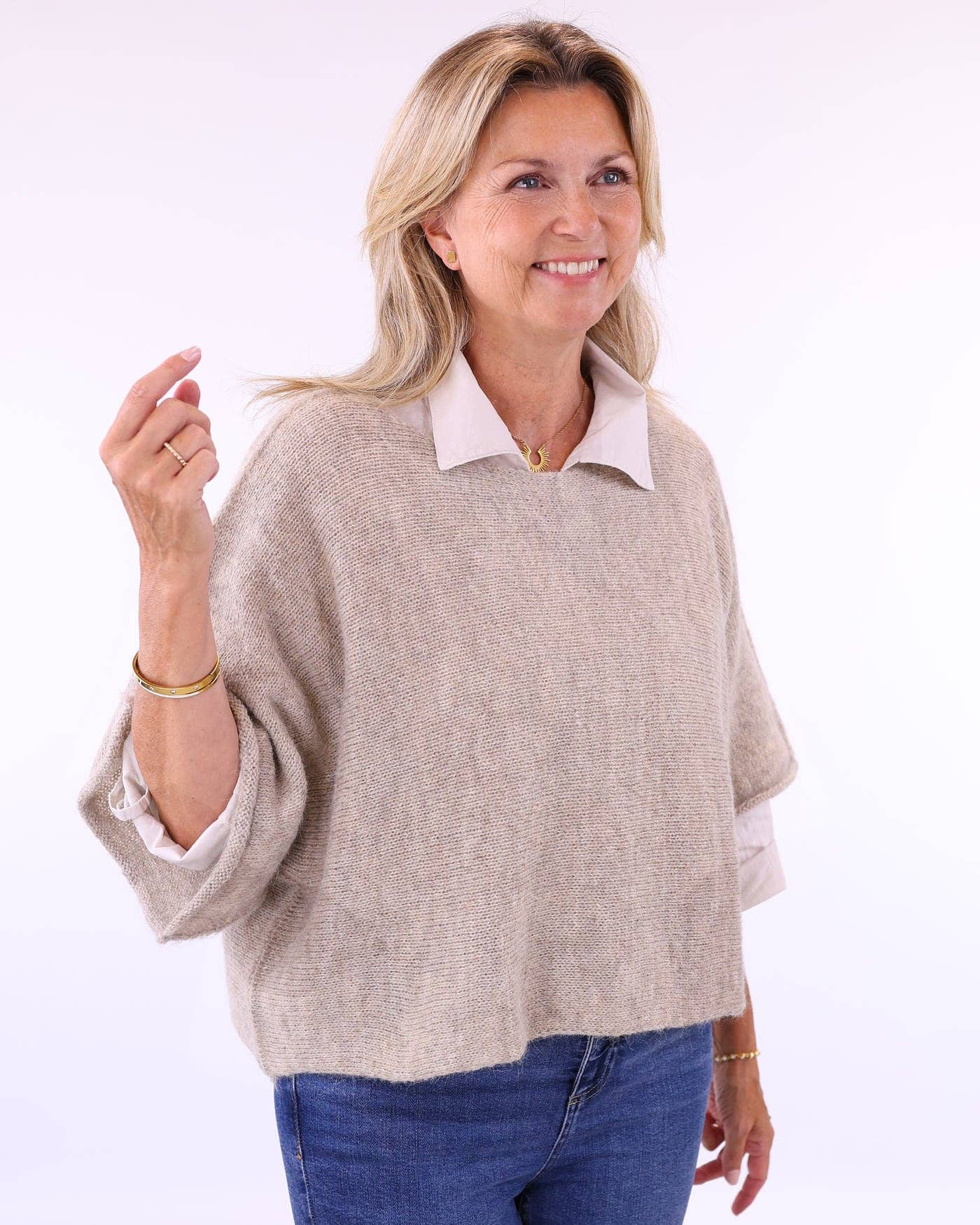 Cadenza Italy Ltd – wholesale Knit top – Women's – Alpaca Blend Short Tunic Top3