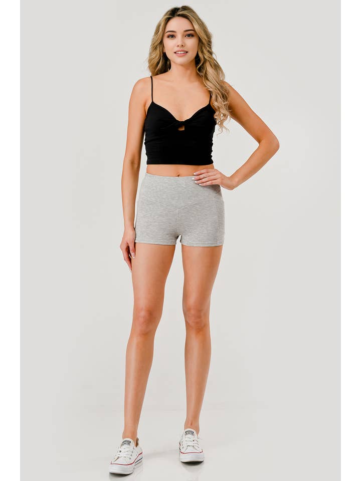 REDFINCH APPAREL INC - Wholesale Athletic Shorts - Women's - Womens V-Waist Biker Shorts With Side Pockets 14