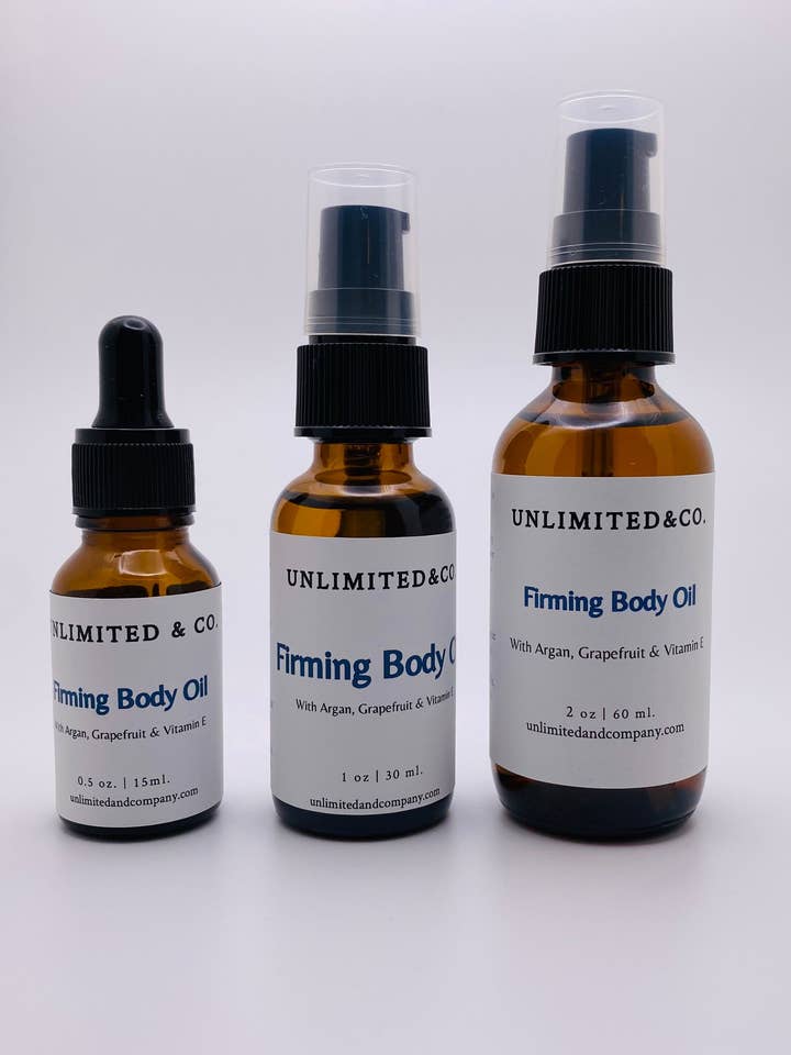 Huile corporelle raffermissante pour la vente par Unlimited & CO.