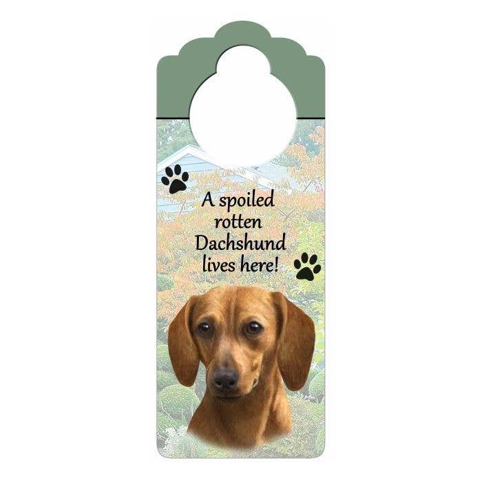 E&S Pets - Wholesale Sign - Dachshund - Red Doorknob Notes