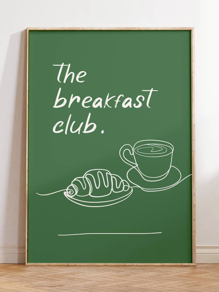 Breakfast Club Print | Food Wall Art Poster | Funky Decor for wholesale by By Honey Studios