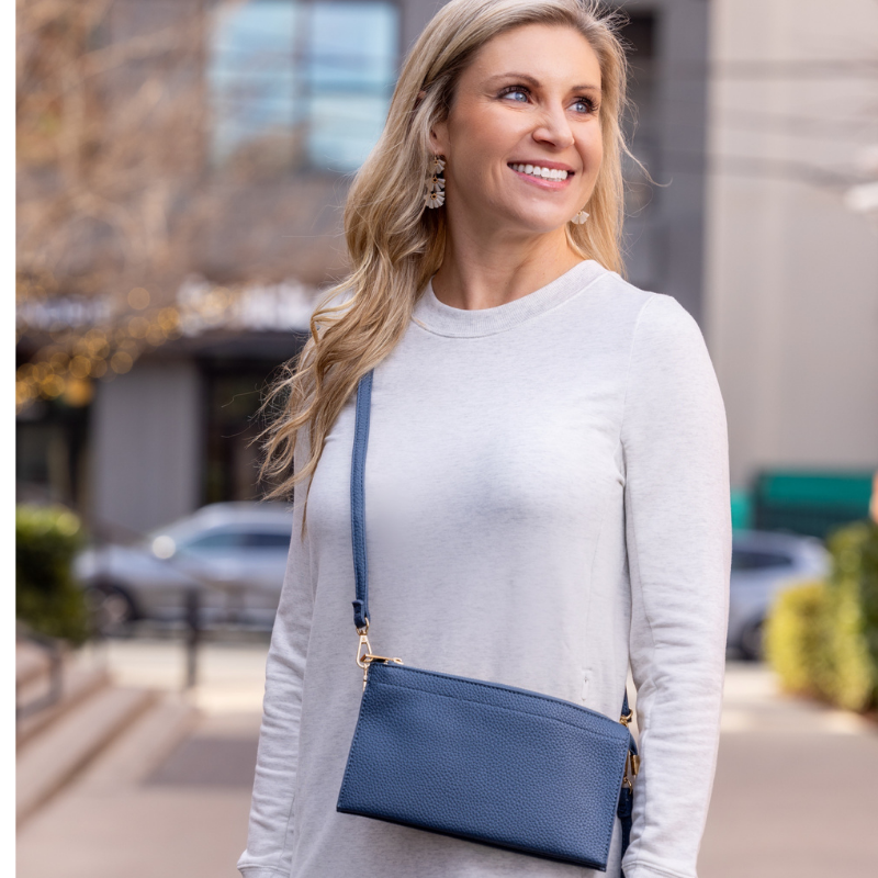 a Wink & a Nod - Wholesale Crossbody Bag - Women's - Abby 3-in-1 Handbag - French Blue9