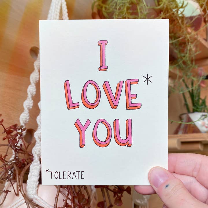 Kärlek Jag tolererar dig kort för wholesale av Chateau Blanche